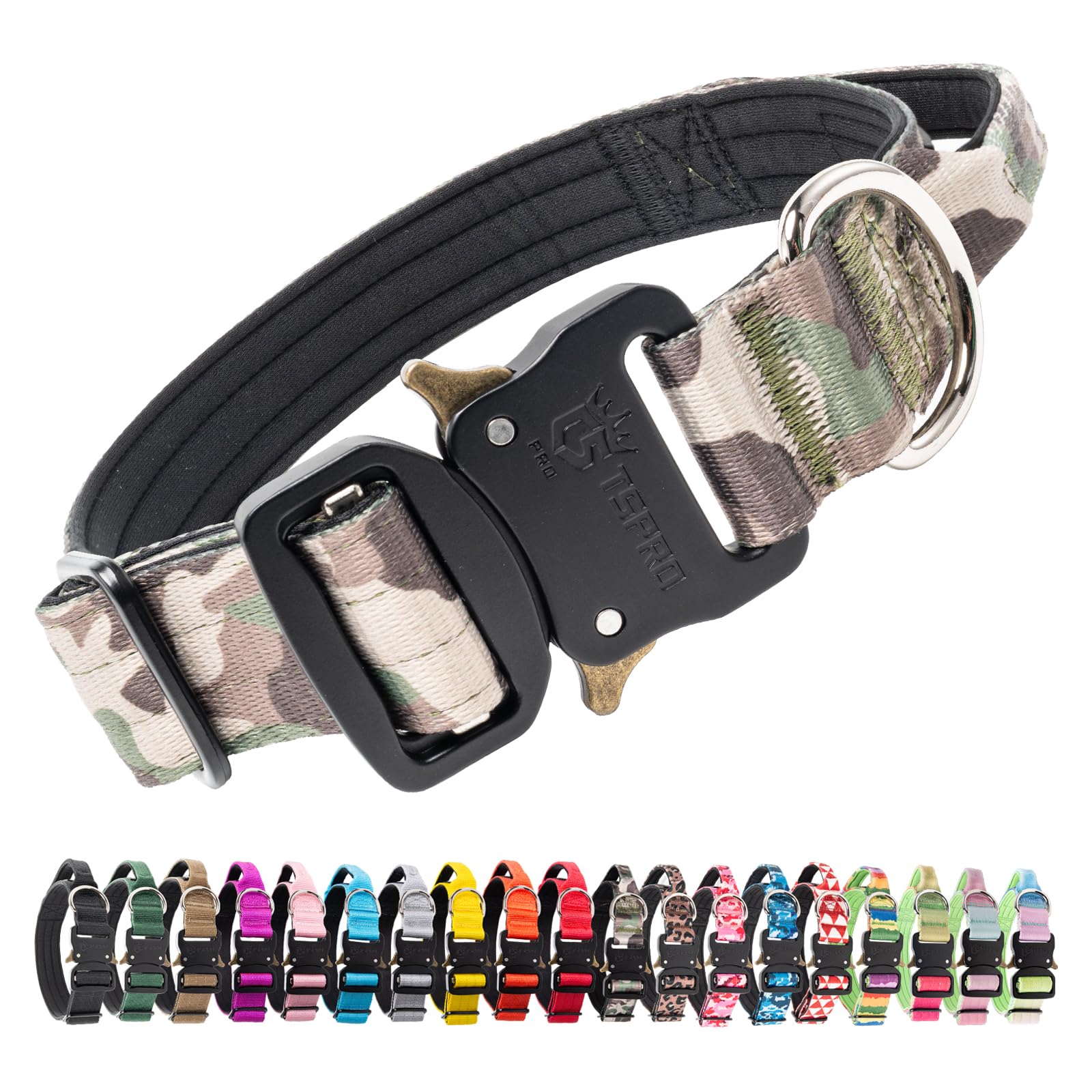 Collar TSPRO táctico con asa para control seguro durante paseos