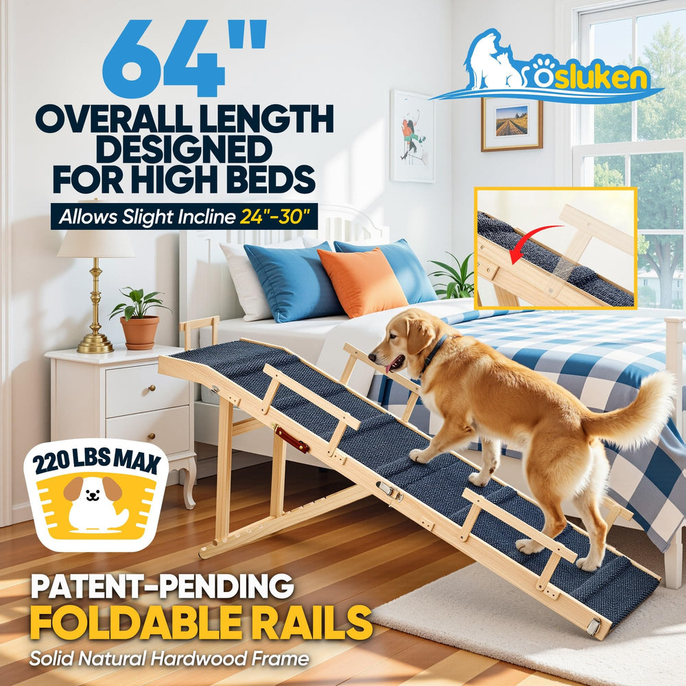 Tsukiko rampa para cama barandas anti-deslizante, ideal para perros pequeños