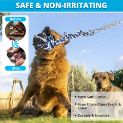 TT TRSMIMA juego-cuerda-destreza-perro, mordedor resistente para perros medianos y grandes