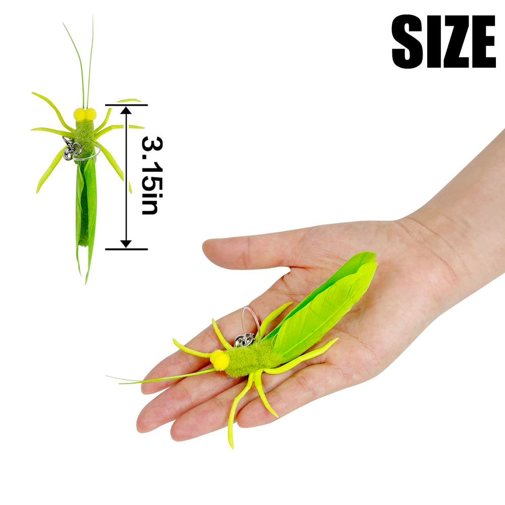 TTcat repuestos plumas insecto saltamontes, invita al gato a jugar