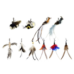 TTcat repuestos de plumas naturales para varita, estimulan juego seguro.