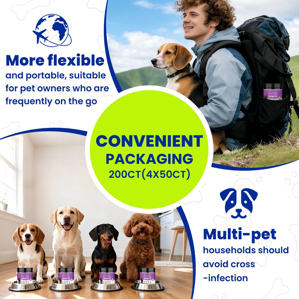 TTLXBL Piel saludable para perros: omega-3 y vitamina C para cuidado diario.