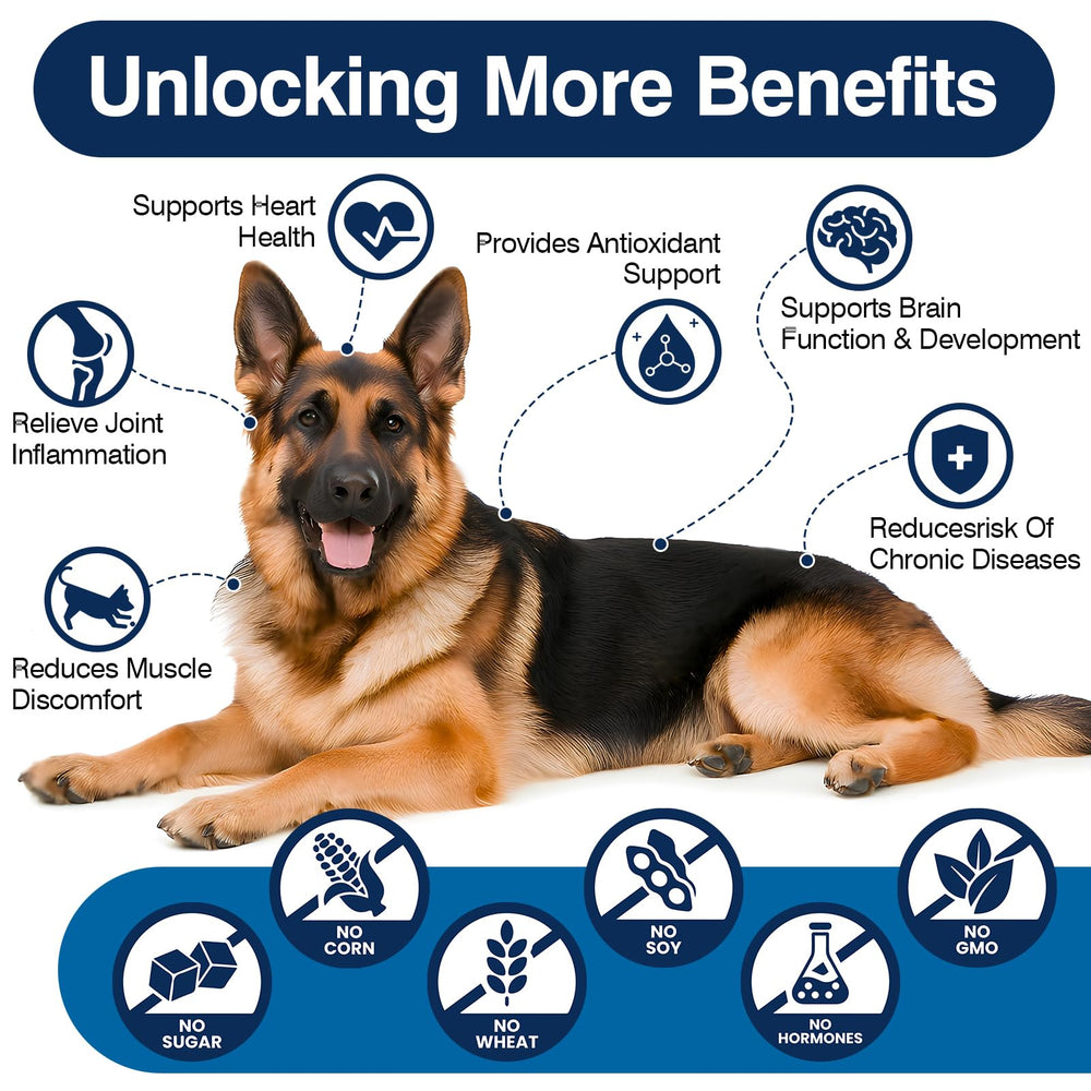 TTLXBL Omega-3 para perros, piel sana y pelaje cuidadoso