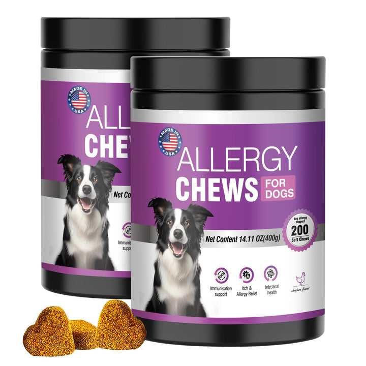 TTLXRI masticables-alergia-canina-400-unidades para alivio de picazón y apoyo a la piel