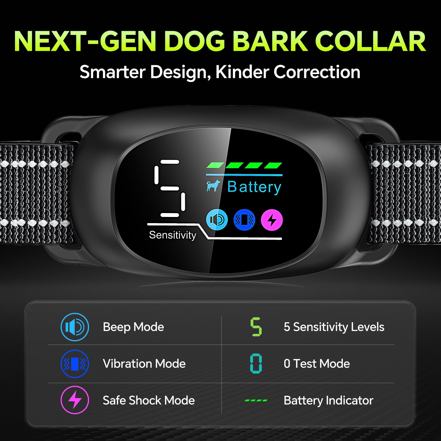 Tucnkac collar automático para ladridos, control remoto para ajustes instantáneos.