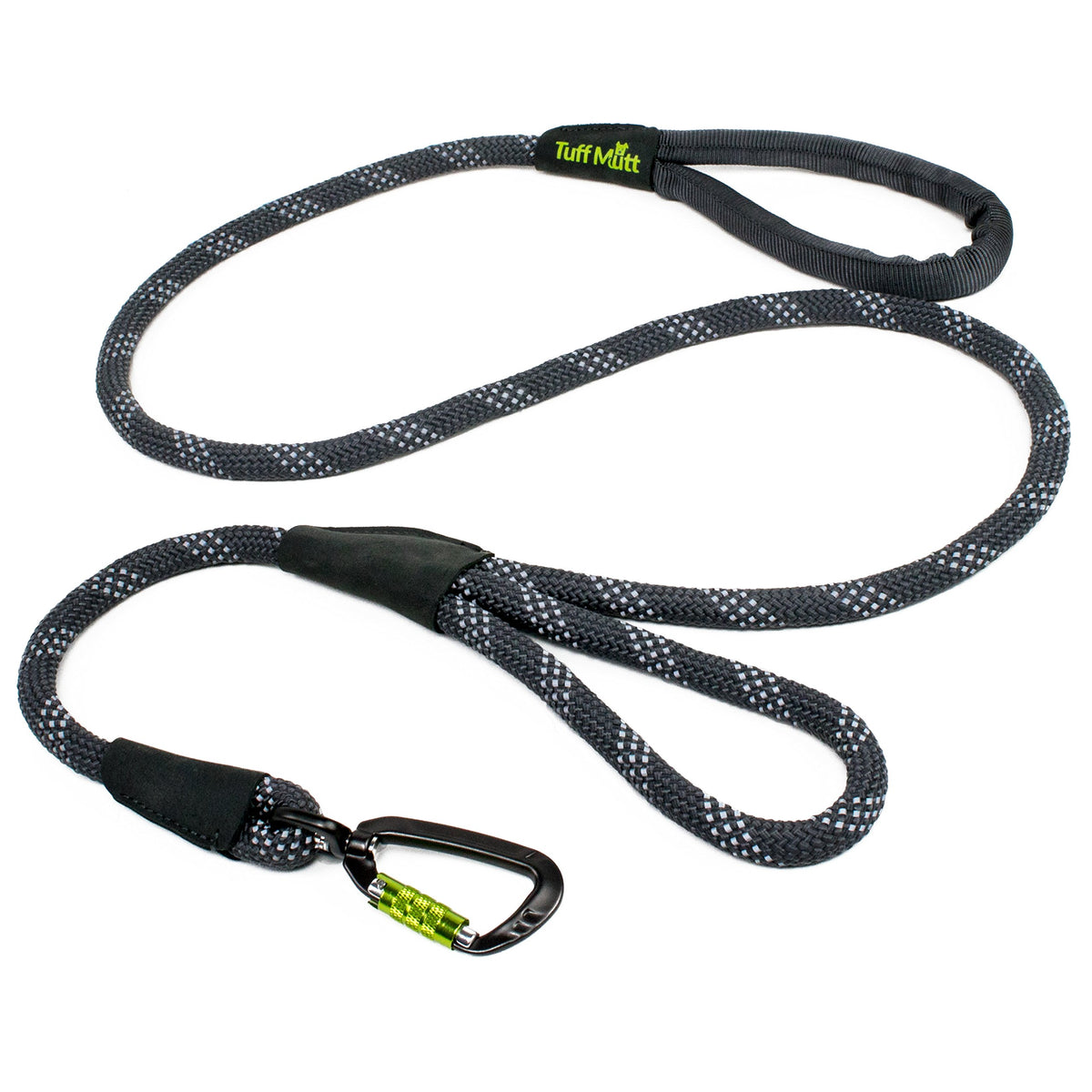 Tuff Mutt correa para perros 5 ft con dos asas para mayor control.