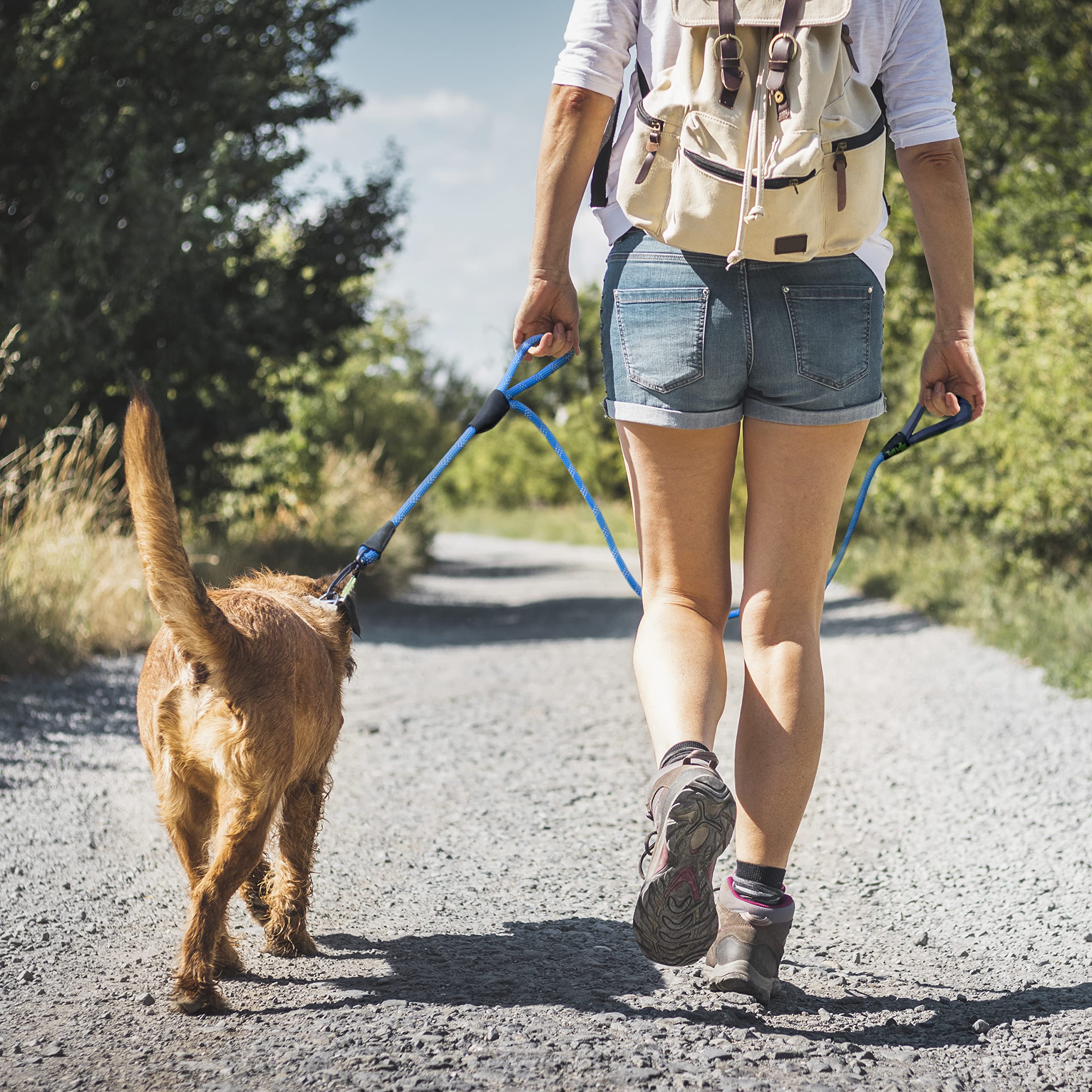 Tuff Mutt mango acolchado para paseos más cómodos.