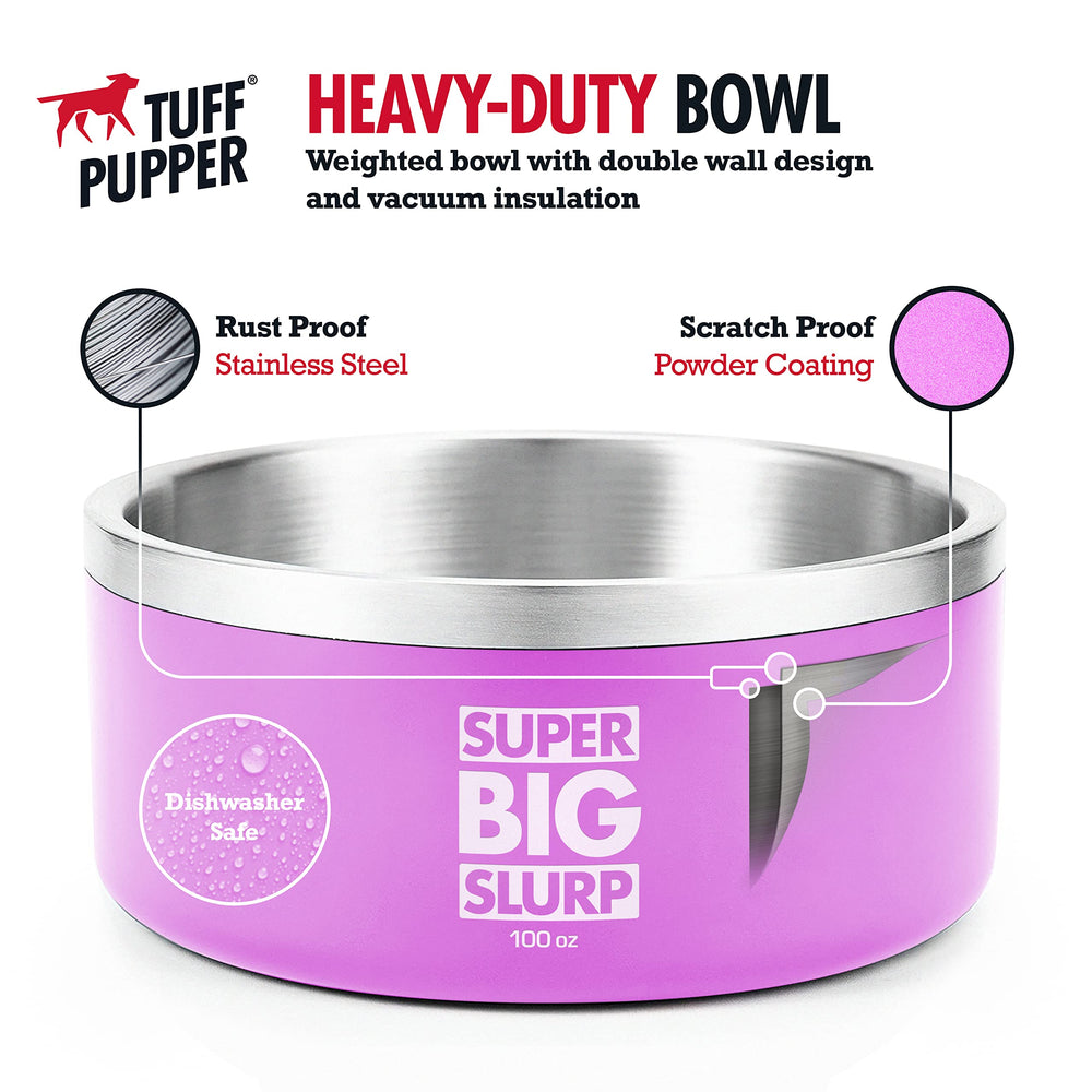 Tuff Pupper aislamiento doble-pared mantiene el agua fría por más tiempo
