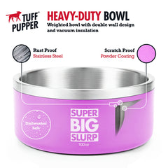 Tuff Pupper aislamiento doble-pared mantiene el agua fría por más tiempo