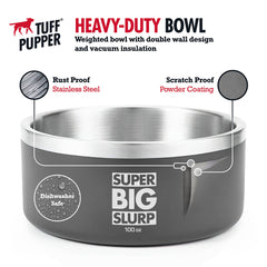 Tuff Pupper base antideslizante mantiene estable el tazón durante la comida
