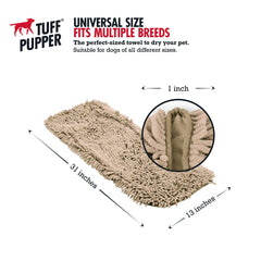 Tuff Pupper con bolsillos de mano para secar patas con control.