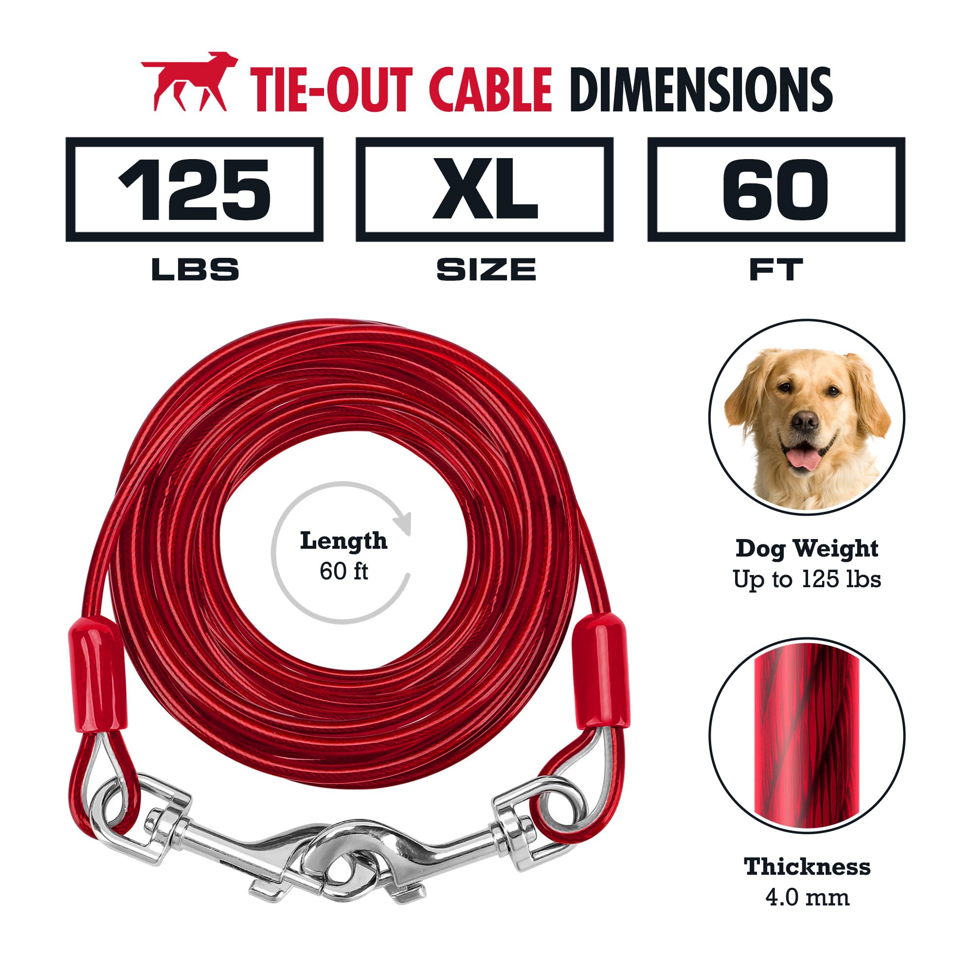 Tuff Pupper cable galvanizado pvc resistente a la intemperie para exteriores