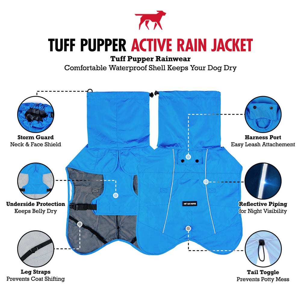 Capa de lluvia para perro con hebilla lateral para ajuste seguro