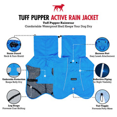 Capa de lluvia para perro con hebilla lateral para ajuste seguro