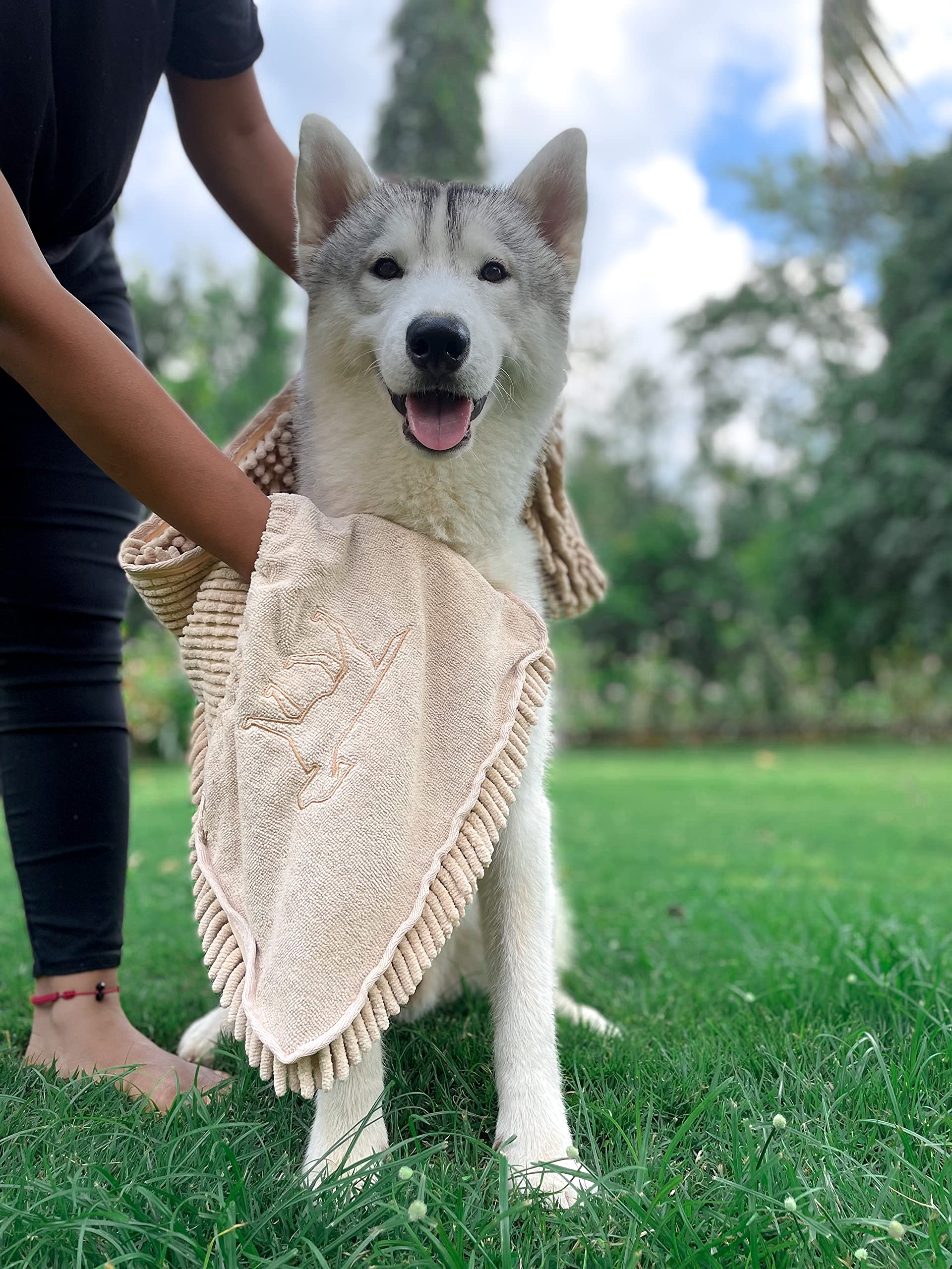 Alta capacidad de absorción para secar bien perros especialmente mojados.