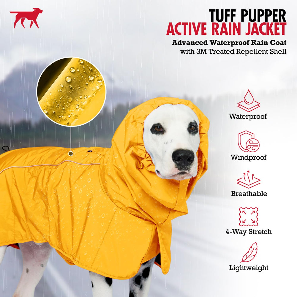 Capucha ajustable en chubasquero para perro, protección de cabeza