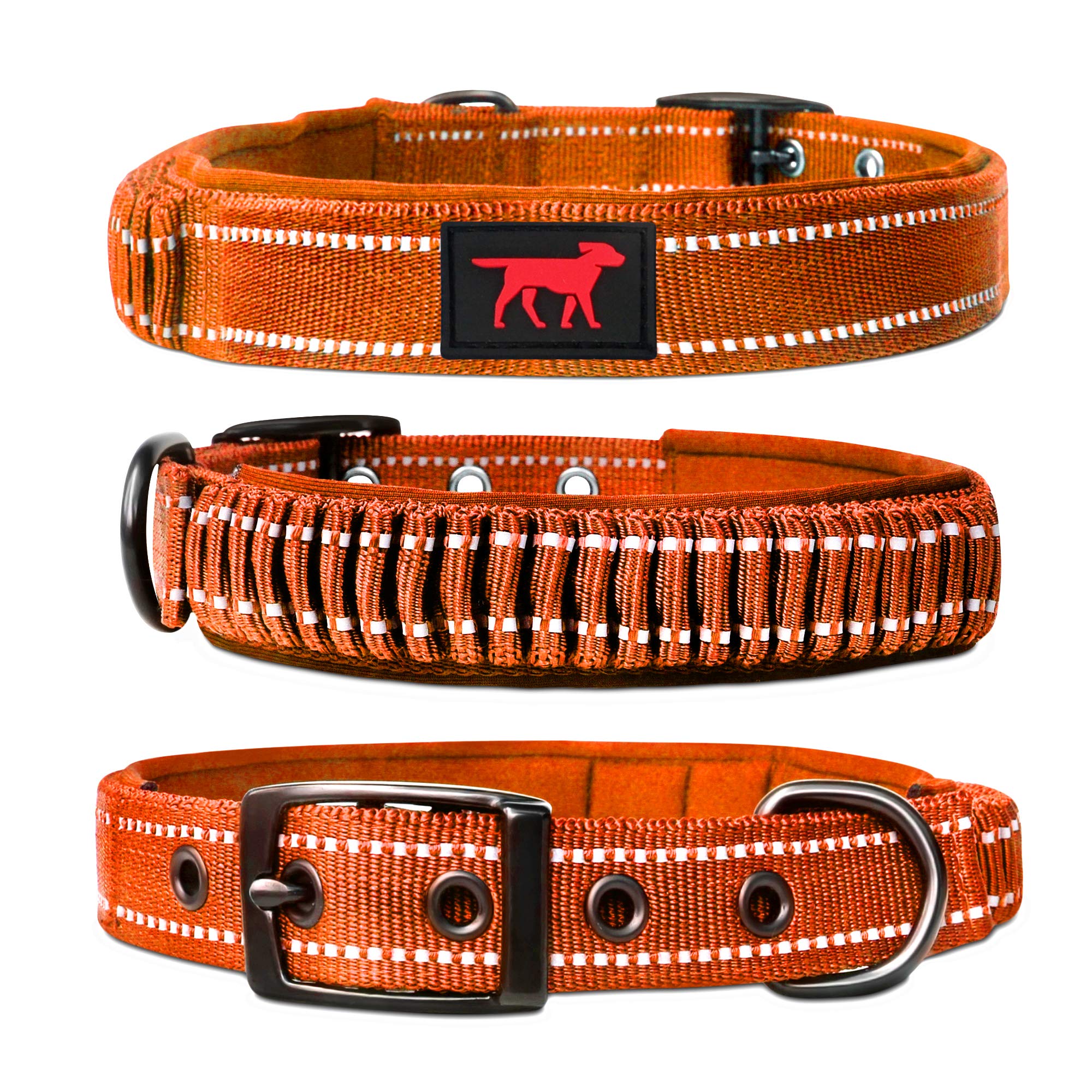 Collar Tuff Pupper con cierre de acero inoxidable para mayor durabilidad en paseos.