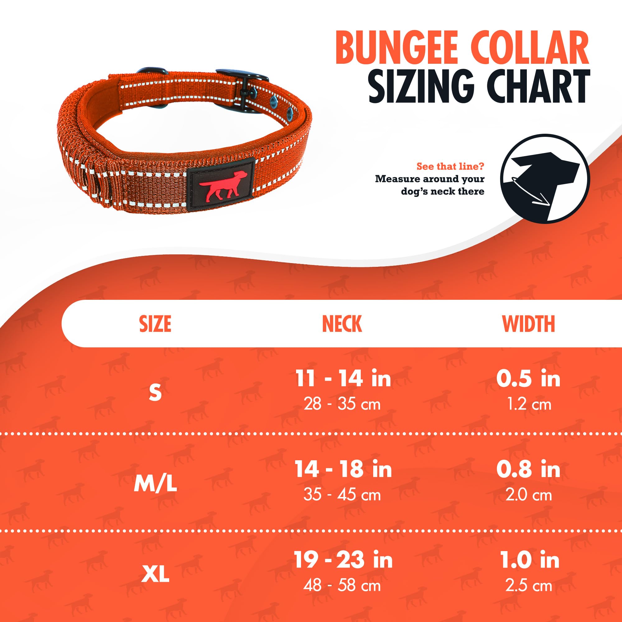 Collar con mango elástico integrado para control rápido en espacios concurridos.