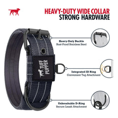 Collar de nylon 1000D de Tuff Pupper, alta durabilidad para entrenamientos