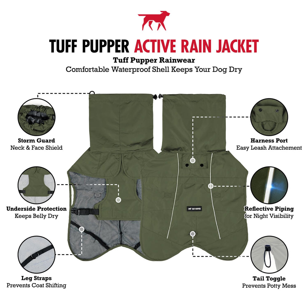 Diseño anti-viento ligero de Tuff Pupper para libertad de movimiento.