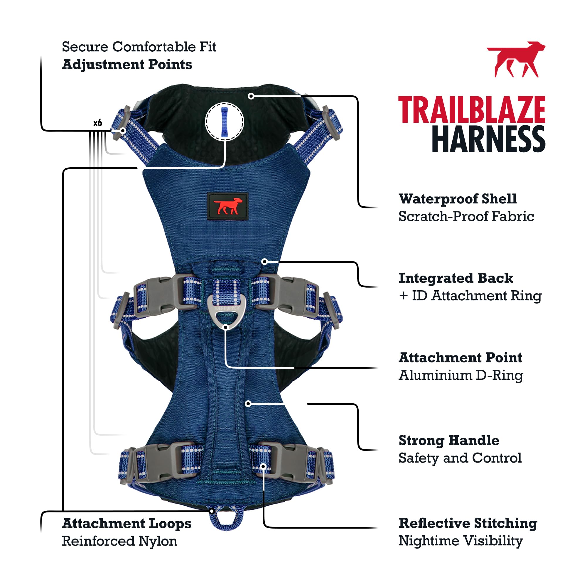 Tuff Pupper diseño ligero y resistente para perros activos, movilidad sin esfuerzo.
