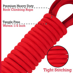 Mango ergonómico de Tuff Pupper para entrenar con comodidad durante largas sesiones.