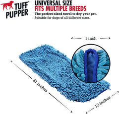 Tuff Pupper bolsillos para las manos facilitan secar patas y vientre.