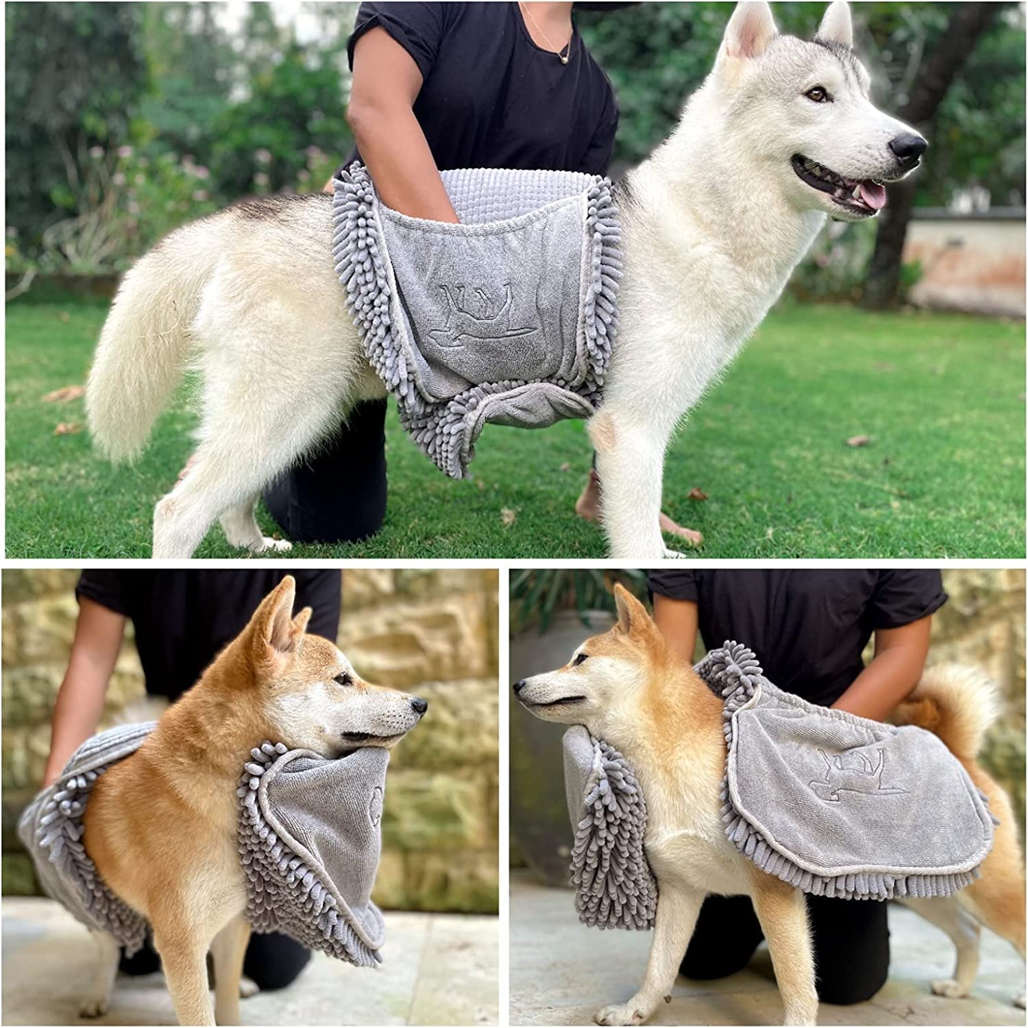 Toalla suave Tuff Pupper para pelo y piel sensible.