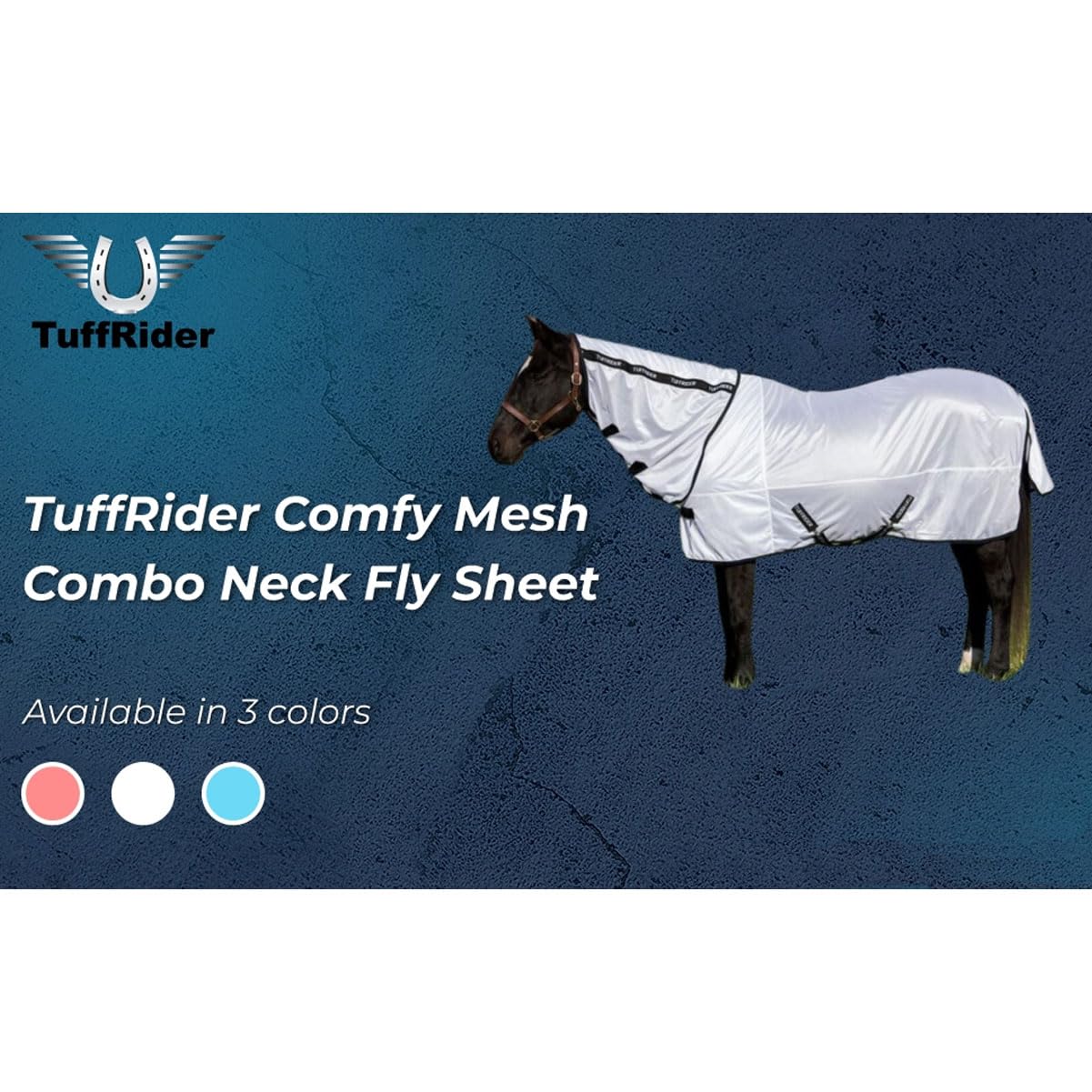 Protector antiinsectos TuffRider con cierres frontales de acero para ajuste seguro.
