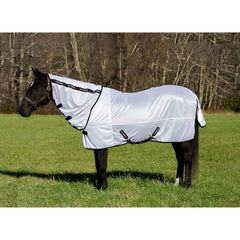 TuffRider protector antiinsectos en malla frontal blanco para caballos.