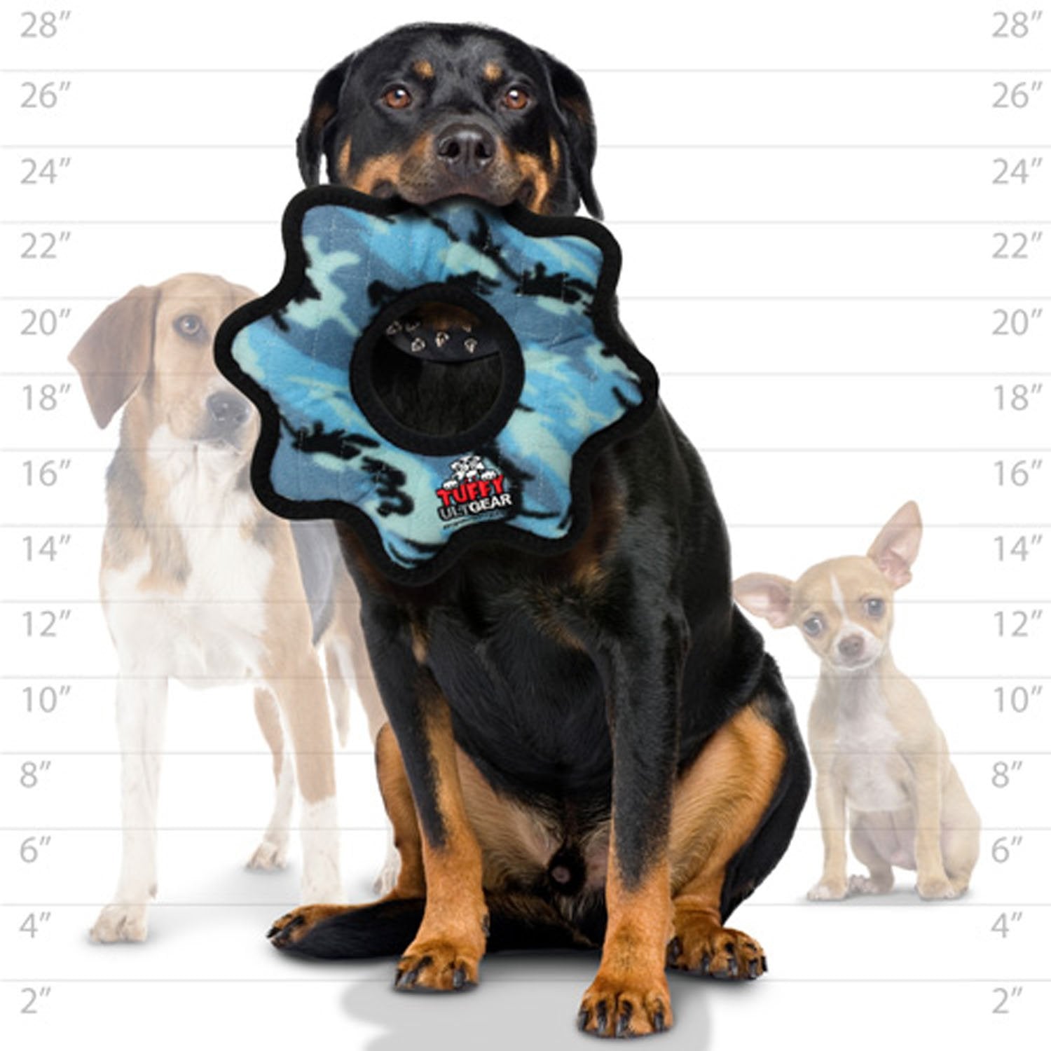 TUFFY juguete perro resistente multicapas, duradero y seguro