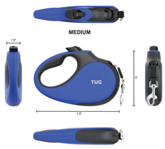 TUG cinta-16-pies retráctil para control suave en caminatas.