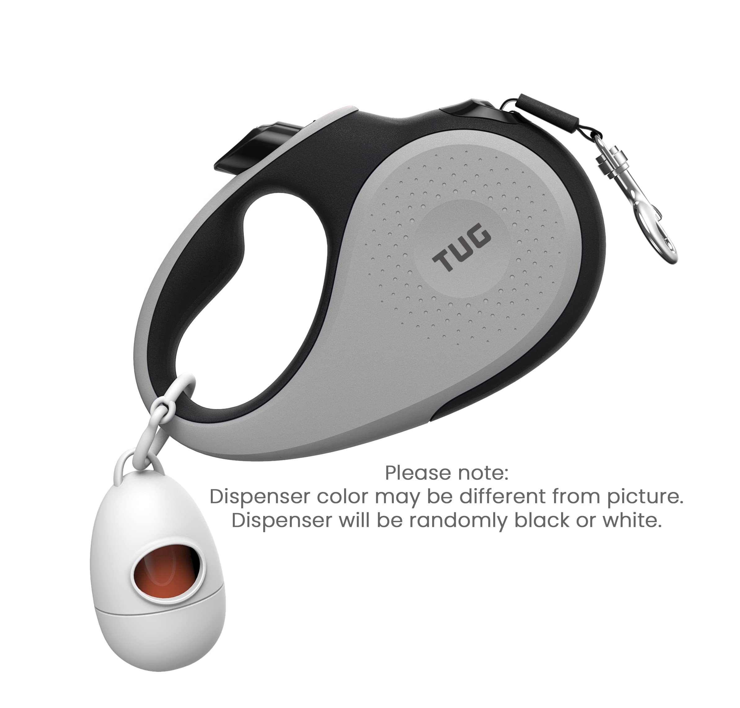 Dispensador de bolsas integrado de Tug para caminatas limpias.