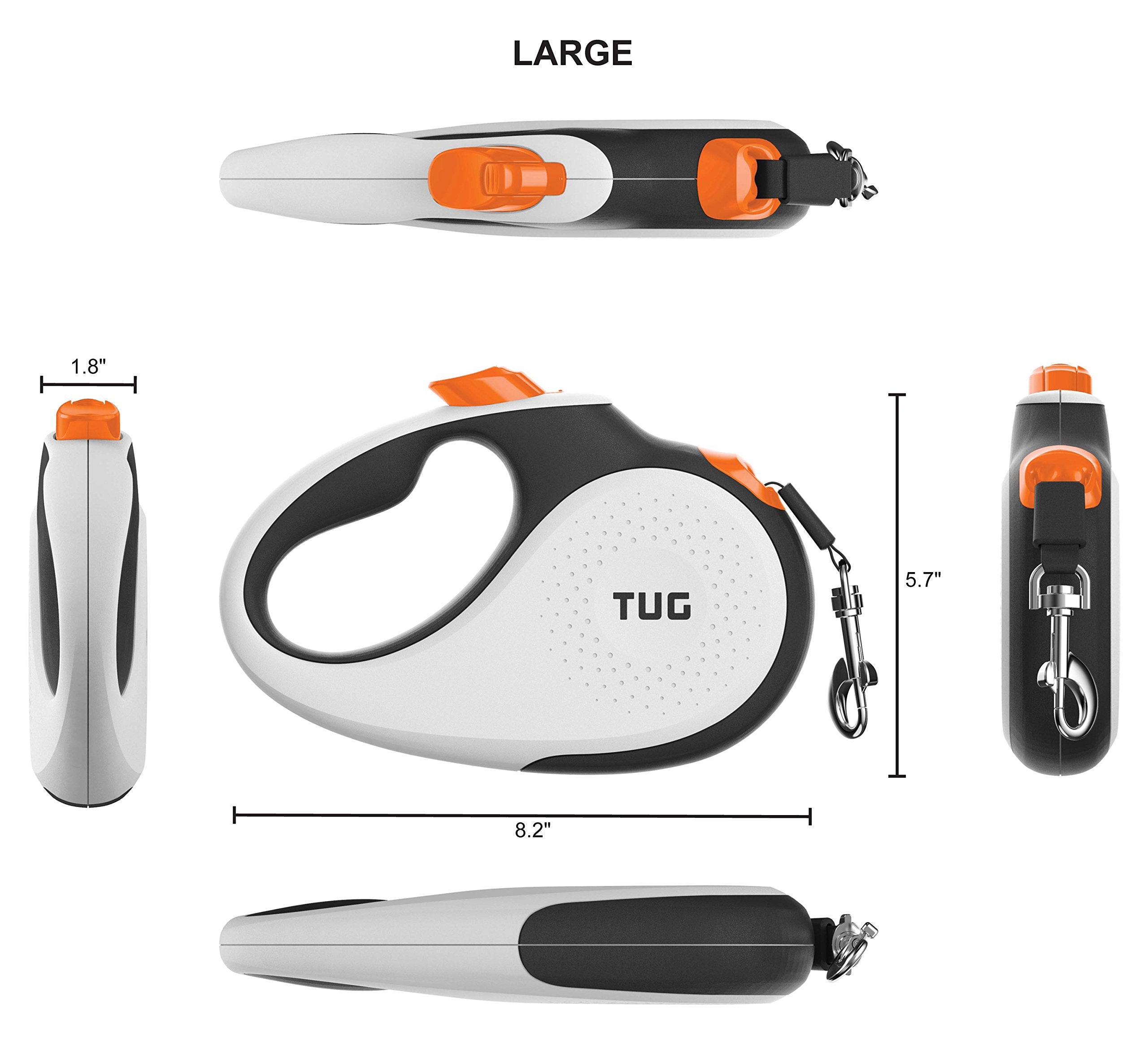 Primer plano del mango antideslizante de la correa TUG 360° para mayor agarre.