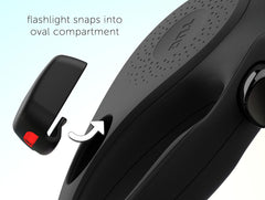Lámpara linterna recargable USB-C de TUG Oval 360° para caminatas nocturnas.