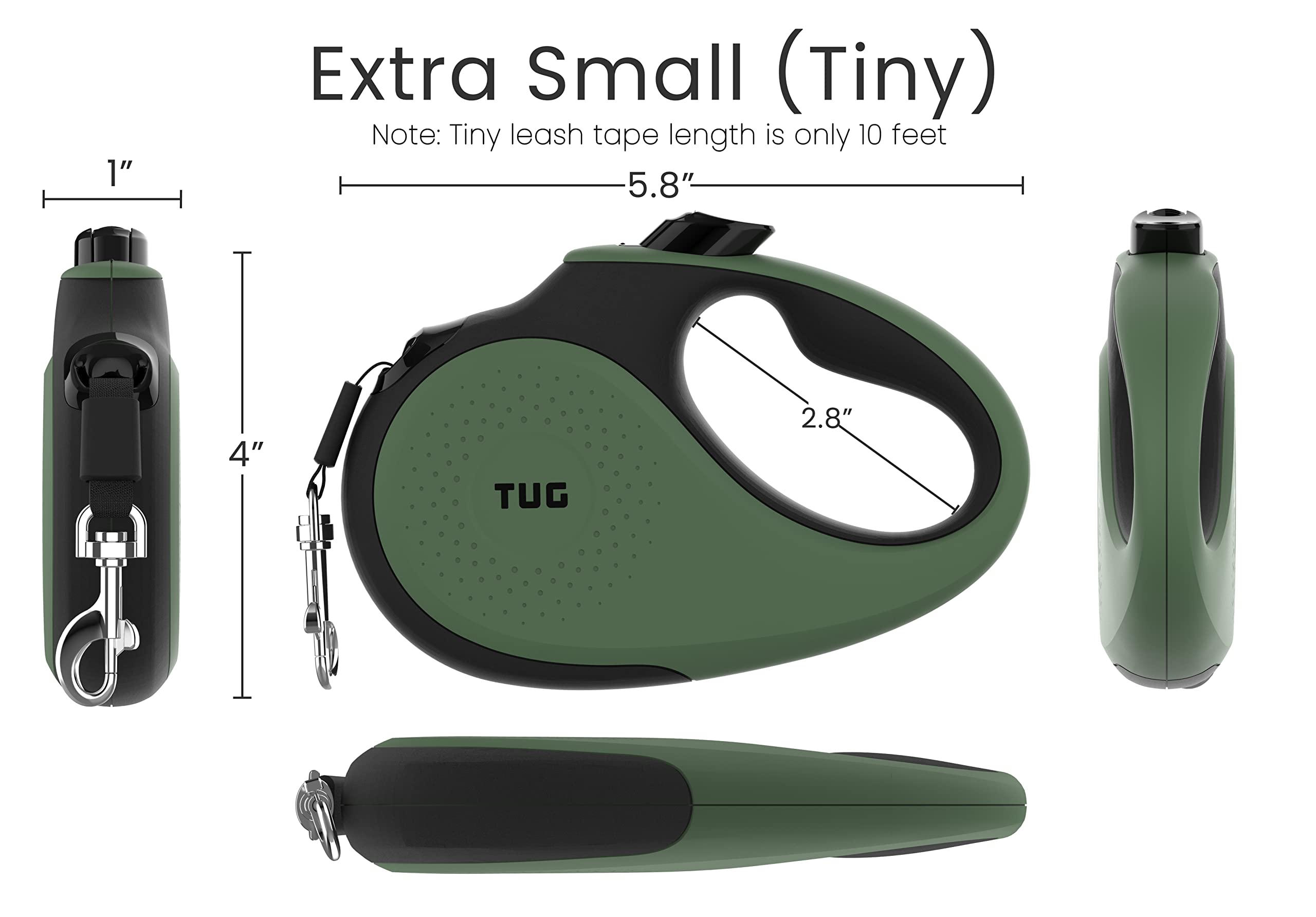 TUG Tiny 360 con freno y bloqueo de una mano, control práctico