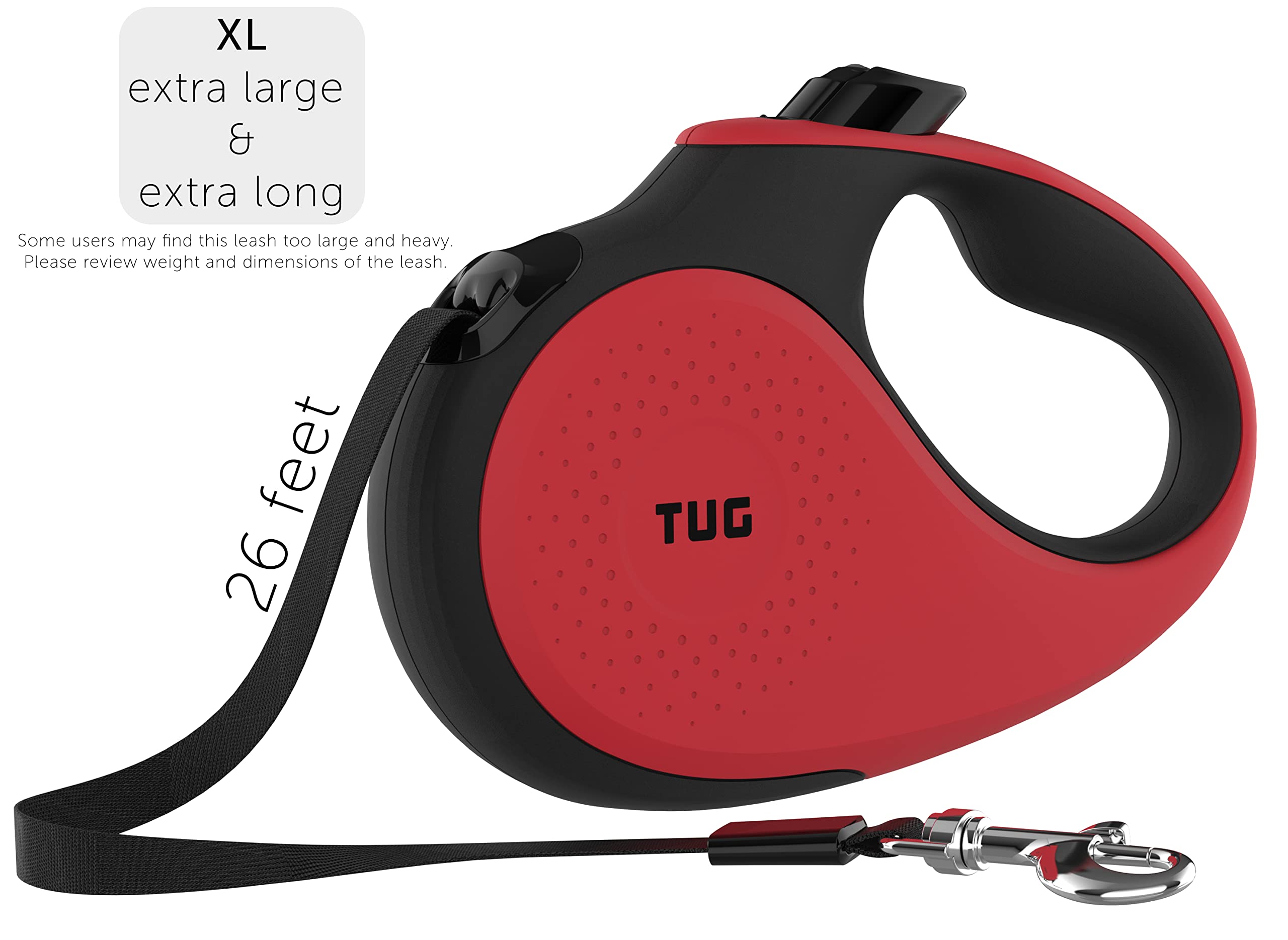 Detalle del asa anti-deslizante de la TUG XL para mayor agarre.