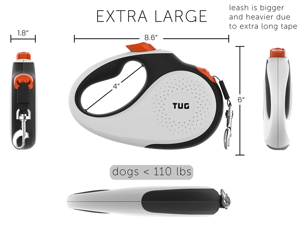 Mango antideslizante de TUG XL, agarre cómodo durante caminatas largas.