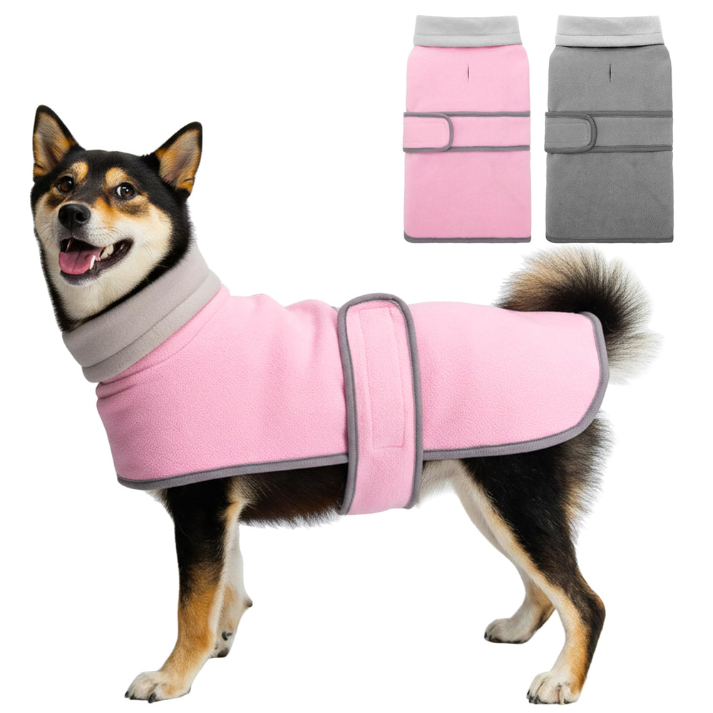 TUKOAW Dog Coat dos piezas, vista frontal: abrigo cálido para paseos