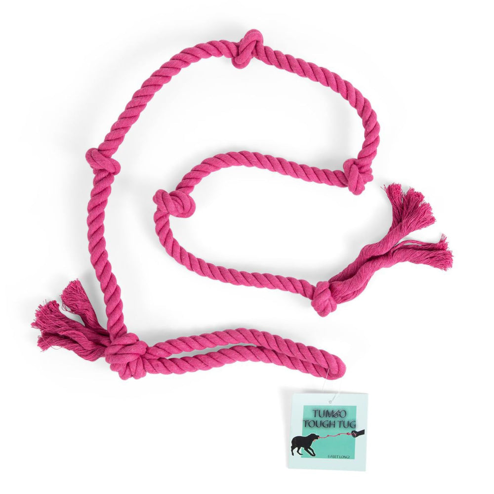 Juguete Tumbo de tracción con asa rosa para juego controlado.