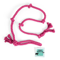 Juguete Tumbo de tracción con asa rosa para juego controlado.