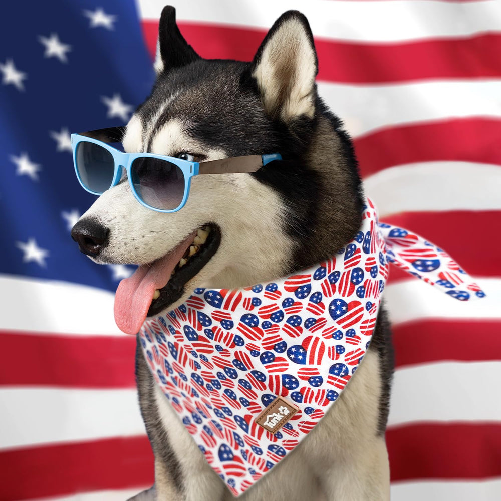 Tunkoo Bandana para Perro ideal para ocasiones patrióticas y celebraciones.