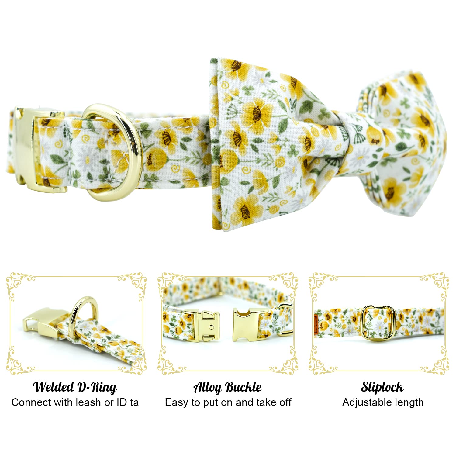 Collar Tunkoo de algodón suave, ideal para paseos diarios.