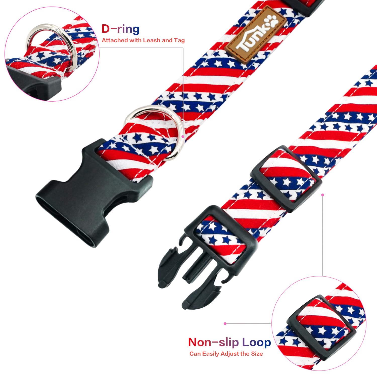 Collar Tunkoo con material exterior de alta calidad, suave y cómodo