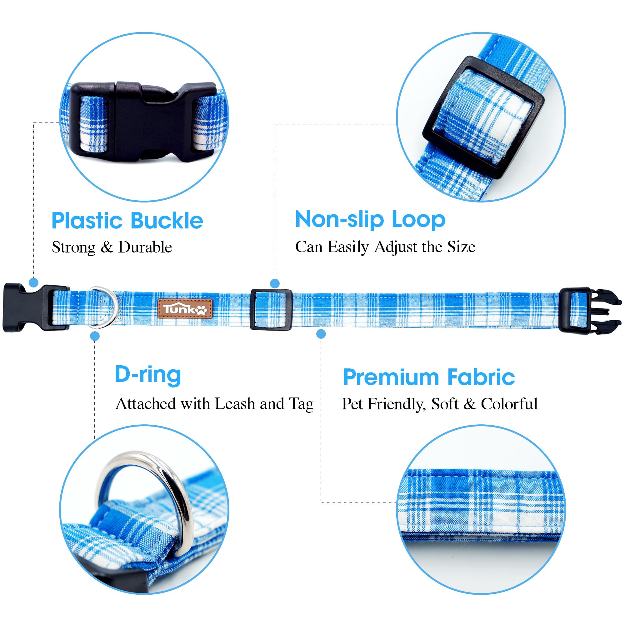 Amplia gama de tallas del collar Tunkoo para perros
