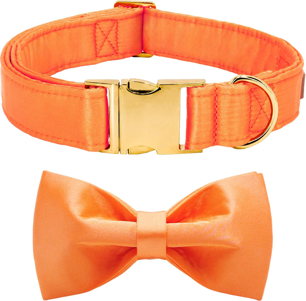 Collar Tunkoo de seda naranja para otoño, ideal para paseos al aire libre