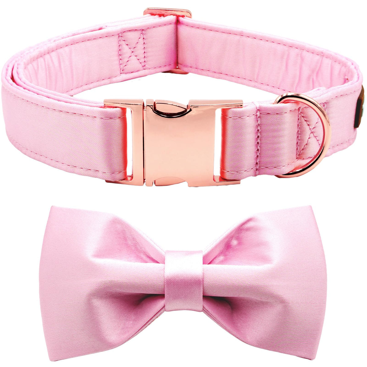 Collar Tunkoo de seda rosa para perros, suave al tacto en paseos diarios.