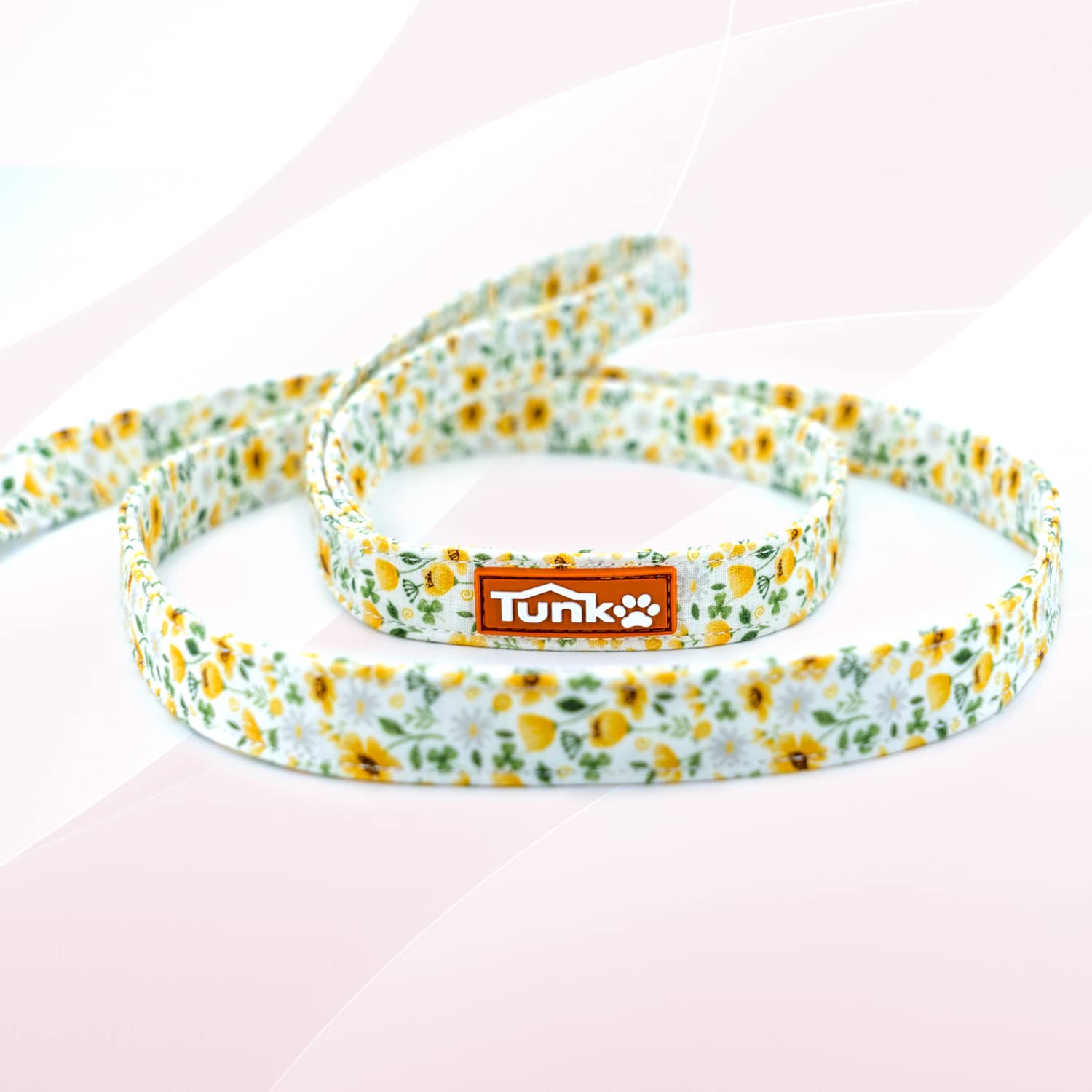 Tunkoo correa para perro floral margarita, hebilla de metal resistente para uso diario.