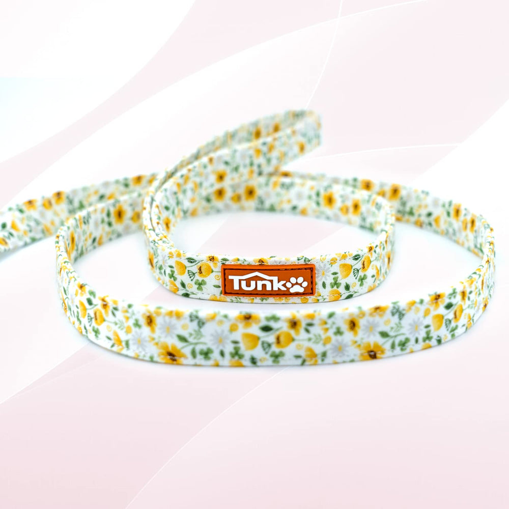 Tunkoo correa para perro floral margarita, hebilla de metal resistente para uso diario.