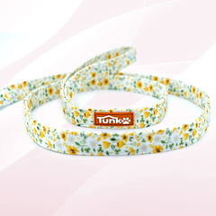 Tunkoo correa para perro floral margarita, hebilla de metal resistente para uso diario.